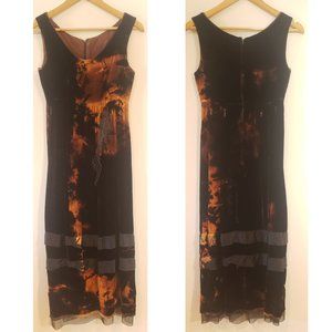 Bleach dyed velvet dress